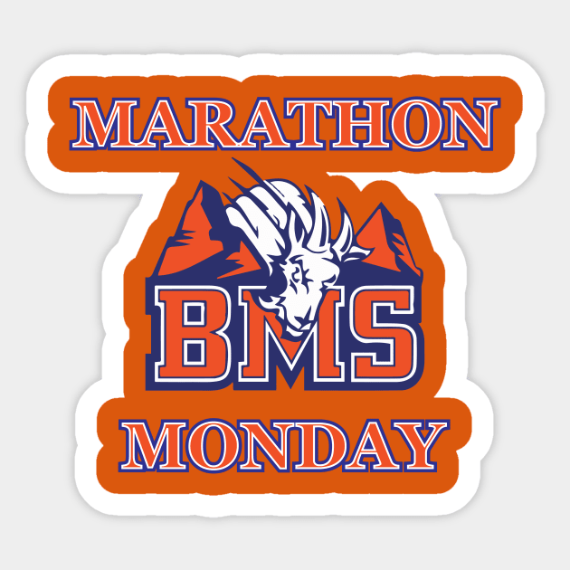 Marathon Monday Sticker by slice_of_pizzo